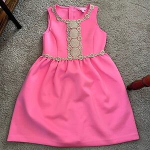 Lilly Pulitzer Pink Girls Embellished Sleeveless Dress